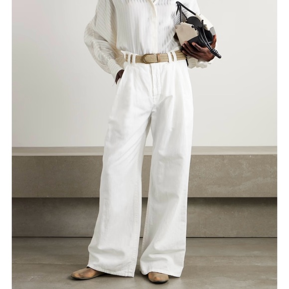 Brunello Cucinelli White Wide-Leg Pants size 4 - Picture 14 of 14